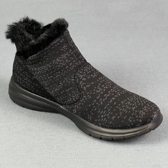 Telic Apres-Ski Recovery Boot Women's 9 Granite Black Faux Fur Ankle Bootie - Picture 3 of 10